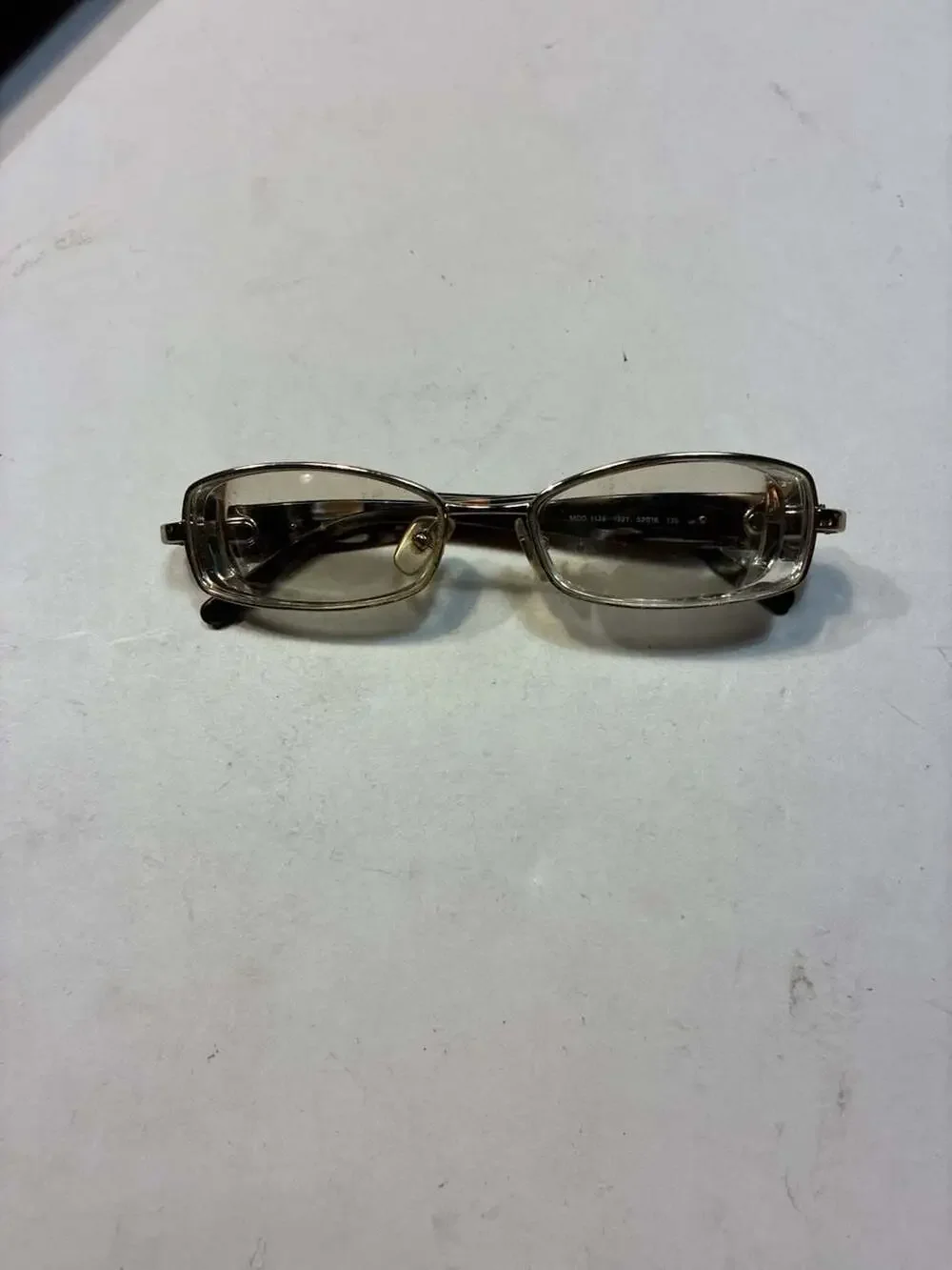 Versace MOD 1139 FRAMES Rectangular Gold Metal and Tortoise Shell Frames